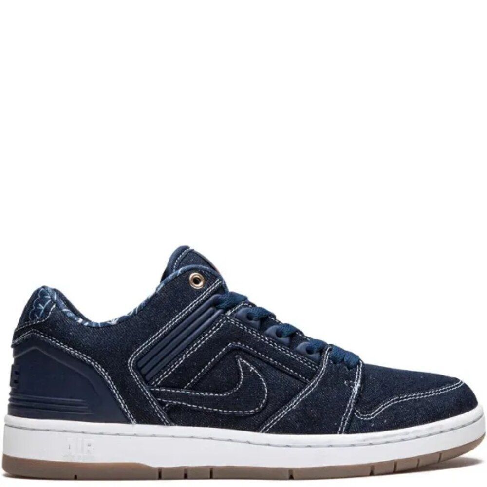 NIKE SB AIR FORCE II LOW QS BINARY BLUE DENIM EAST Tupac Biggie Mens 12 US 46 EU